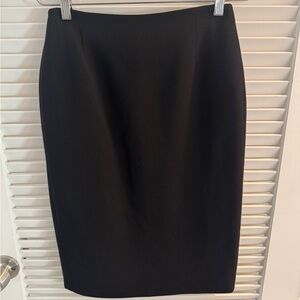 Charles Chang-Lima Black Wool Knee-Length Skirt